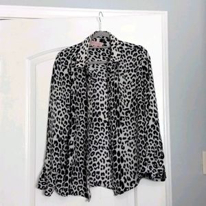 Philosophy long sleeve leopard print blouse